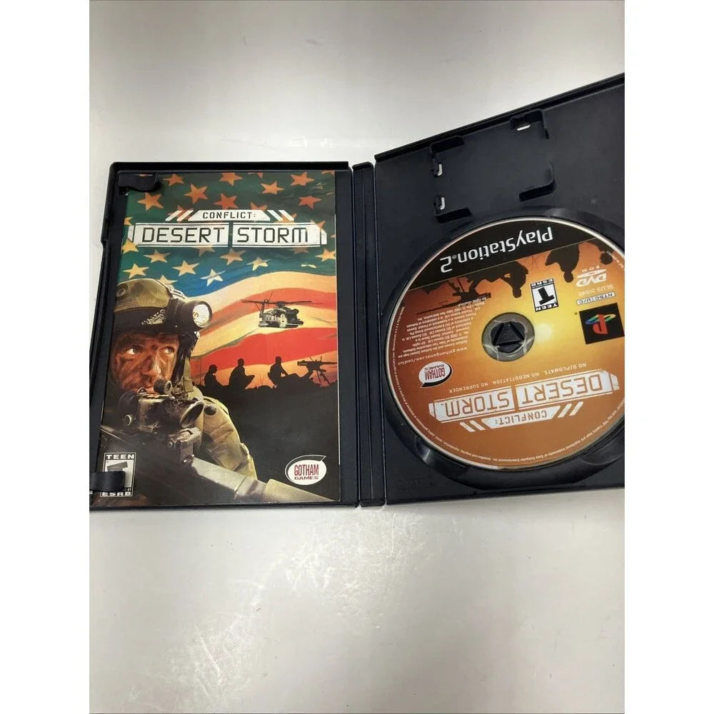 Conflict Desert Storm PS2 CIB W/Manual Black Label Tested & Works